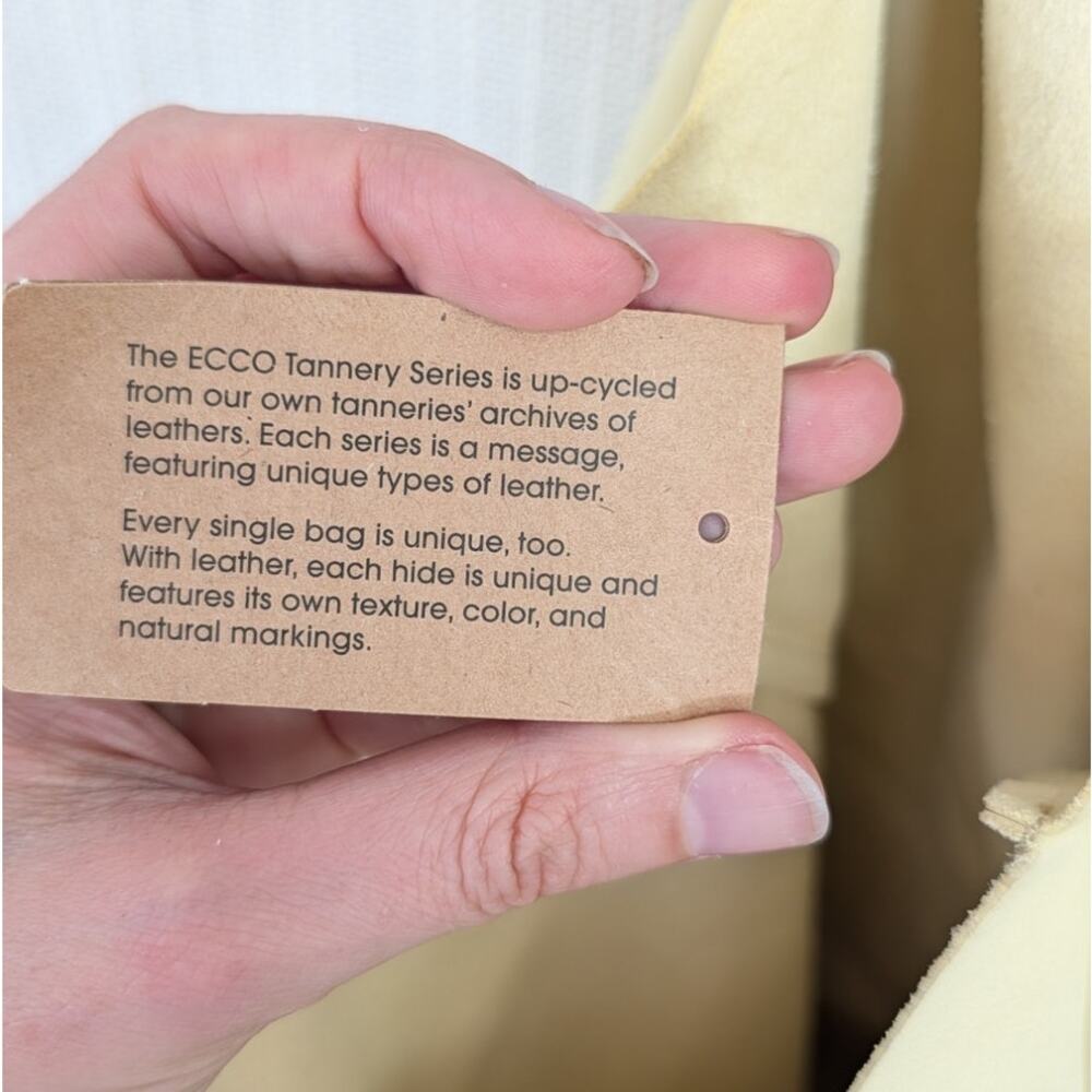 ECCO Upcycled North South Leather Bag Shopper Logo Handles - Picture 9 of 9